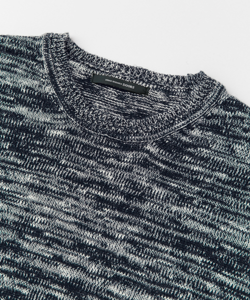 URBAN RESEARCH DOORS MENS（アーバンリサーチ ドアーズ メンズ）の「DOORS 綿麻スラブC/Nニット（ニット/セーター・メンズ・ネイビー/ベージュ・40/38）」の9枚目の写真