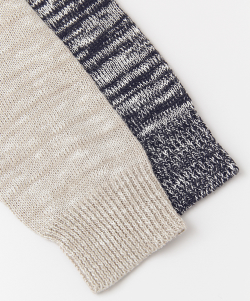 URBAN RESEARCH DOORS MENS（アーバンリサーチ ドアーズ メンズ）の「DOORS 綿麻スラブC/Nニット（ニット/セーター・メンズ・ネイビー/ベージュ・40/38）」の13枚目の写真