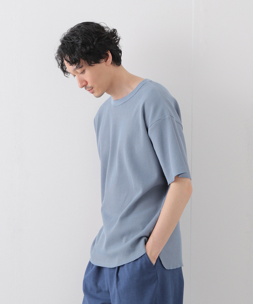 MILLER(ミラー)の「【MILLER / ミラー】別注 ワッフル リラックス Tシャツ(Tシャツ/カットソー・メンズ・ホワイト/ブラック/アイボリー/ブルー系その他・SMALL/MEDIUM/LARGE)」の15枚目の写真