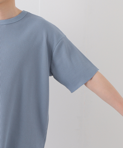 MILLER(ミラー)の「【MILLER / ミラー】別注 ワッフル リラックス Tシャツ(Tシャツ/カットソー・メンズ・ホワイト/ブラック/アイボリー/ブルー系その他・SMALL/MEDIUM/LARGE)」の9枚目の写真
