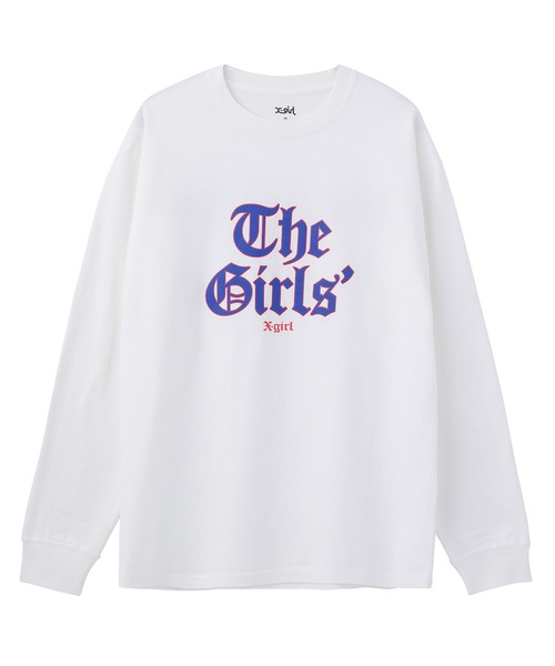 X-girl（エックスガール）の「OLD ENGLISH LOGO L/S TEE（Tシャツ/カットソー・レディース・ブラック/ホワイト/アッシュ・L/XL/M/S）」の11枚目の写真