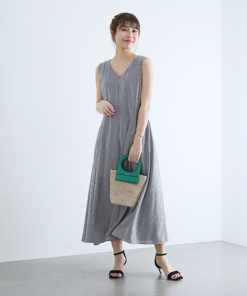 La TOTALITE（ラトータリテ）の「フレアマキシワンピース（ワンピース・レディース・チャコールグレー/ブラック/ピンク/グリーン・38/36）」の19枚目の写真