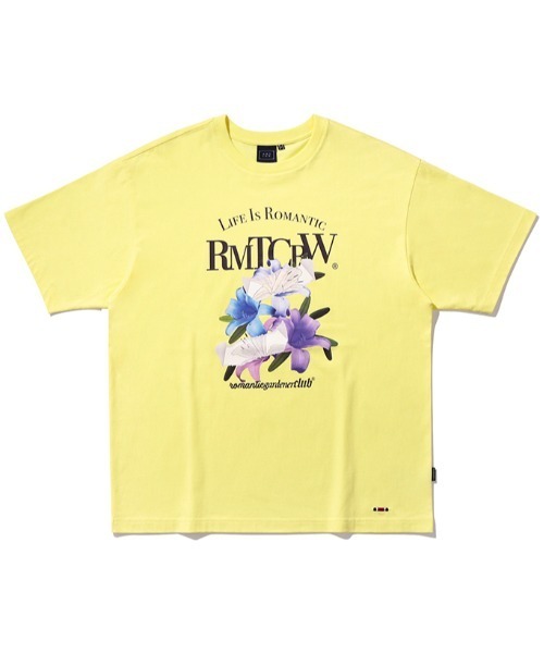 ROMANTIC CROWN(ロマンティッククラウン)の「【ROMANTIC CROWN】PASTEL LILY TEE / ロマンティッククラウン パステル リリー フラワー グラフィック Tシャツ(Tシャツ/カットソー・メンズ・ネイビー/ライトグレー/ライトイエロー・SMALL/X-LARGE/LARGE/MEDIUM)」の11枚目の写真