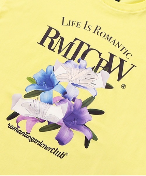 ROMANTIC CROWN(ロマンティッククラウン)の「【ROMANTIC CROWN】PASTEL LILY TEE / ロマンティッククラウン パステル リリー フラワー グラフィック Tシャツ(Tシャツ/カットソー・メンズ・ネイビー/ライトグレー/ライトイエロー・SMALL/X-LARGE/LARGE/MEDIUM)」の14枚目の写真