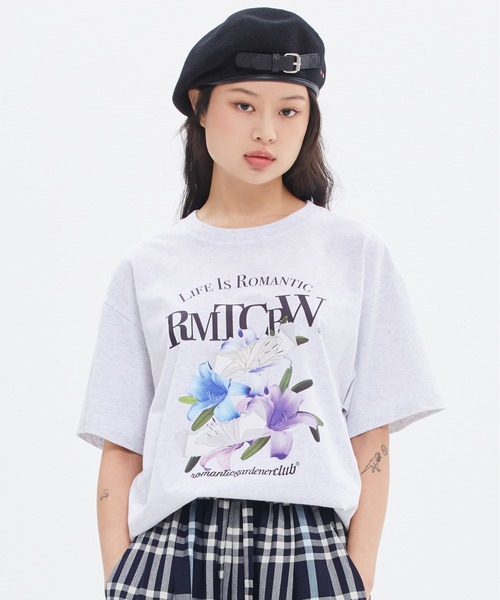 ROMANTIC CROWN(ロマンティッククラウン)の「【ROMANTIC CROWN】PASTEL LILY TEE / ロマンティッククラウン パステル リリー フラワー グラフィック Tシャツ(Tシャツ/カットソー・メンズ・ネイビー/ライトグレー/ライトイエロー・SMALL/X-LARGE/LARGE/MEDIUM)」の19枚目の写真