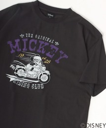 Disney/ディズニー ミッキーマウス ビッグシルエット カレッジロゴ Tシャツ