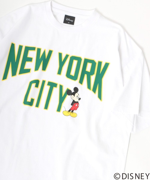Disney(ディズニー)の「Disney/ディズニー ミッキーマウス ビッグシルエット カレッジロゴ Tシャツ(Tシャツ/カットソー・メンズ・ホワイト系その他/ホワイト系その他3/イエロー/ホワイト系その他2/パープル/ブラック系その他/スミクロ/ホワイト・L/M)」の3枚目の写真
