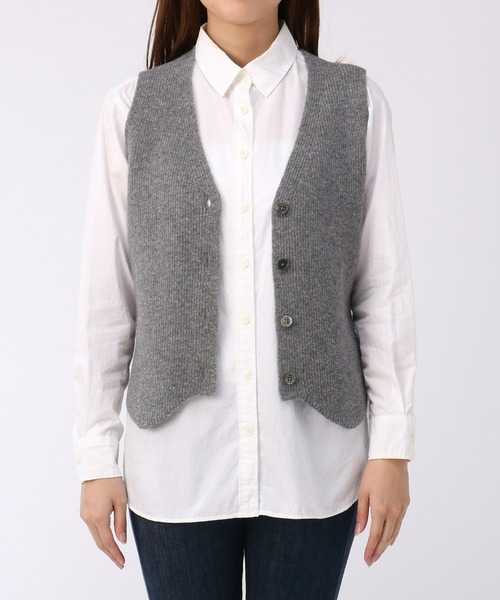 Whim Gazette（ウィムガゼット）の「【GEMINI】ニットベスト（ベスト・レディース・ライトグレー/ベージュ・FREE）」の6枚目の写真
