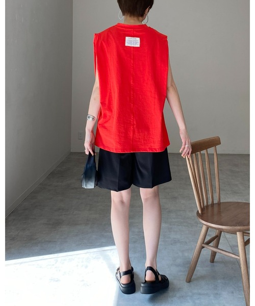 She's Closet(シーズクローゼット)の「ハイウエストセンタープレスタック入りキュロットショートパンツ(その他パンツ・レディース・ブラック/オレンジ/アイボリー/グレイッシュベージュ・FREE)」の17枚目の写真
