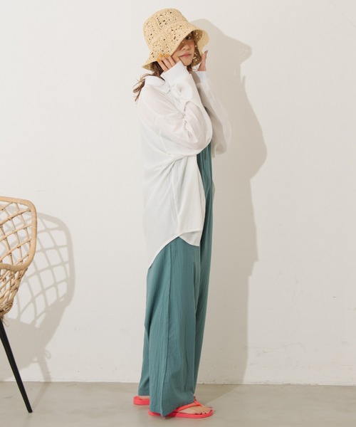 MERLOT（メルロー）の「ノースリギャザーロンパース（つなぎ/オールインワン・レディース・ブラック/グリーン/ナチュラル・SMALL/FREE）」の14枚目の写真