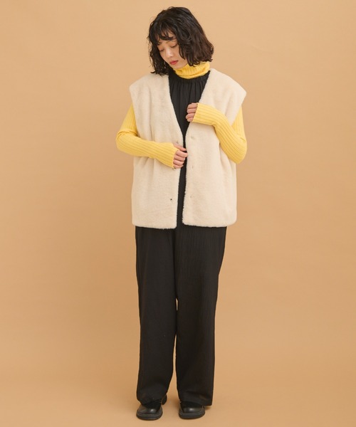 MERLOT（メルロー）の「ノースリギャザーロンパース（つなぎ/オールインワン・レディース・ブラック/グリーン/ナチュラル・SMALL/FREE）」の18枚目の写真