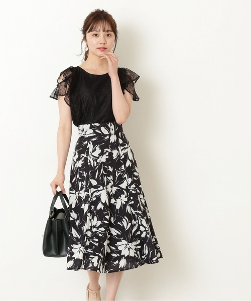 PROPORTION BODY DRESSING(プロポーションボディドレッシング)の「サマーフラワーフレアスカート / 1212220708(スカート・レディース・ホワイト系その他/ブラック/グリーン・SMALL/MEDIUM)」の7枚目の写真