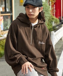 Dickies/ディッキーズ ロゴ刺繍 裏毛オーバーサイズハーフジップパーカー