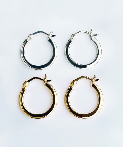 Blanche(ブランシュ)の「Blanche ブランシュ シンプルデザインフープピアス Plaisir(プレジー) GOLD(ピアス(両耳用)・レディース・ゴールド・FREE)」の3枚目の写真