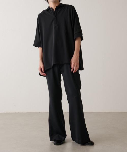 Lui's（ルイス）の「Big POLO(ビッグポロシャツ)（Tシャツ/カットソー・メンズ・ホワイト/ブラック・FREE）」の11枚目の写真