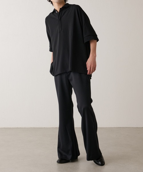 Lui's（ルイス）の「Big POLO(ビッグポロシャツ)（Tシャツ/カットソー・メンズ・ホワイト/ブラック・FREE）」の5枚目の写真