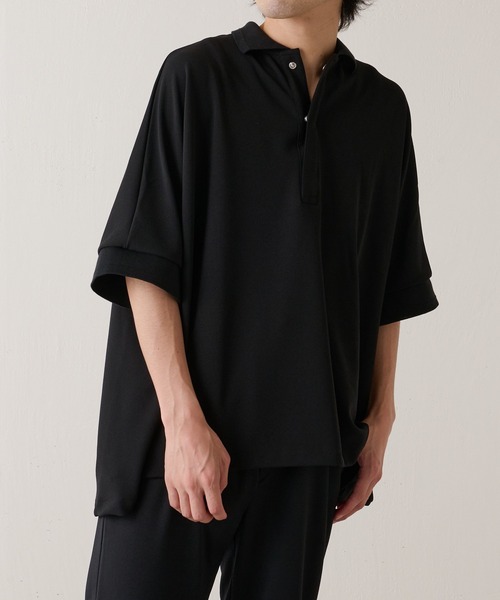 Lui's（ルイス）の「Big POLO(ビッグポロシャツ)（Tシャツ/カットソー・メンズ・ホワイト/ブラック・FREE）」の13枚目の写真