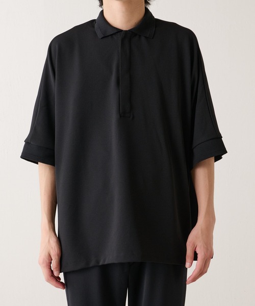 Lui's（ルイス）の「Big POLO(ビッグポロシャツ)（Tシャツ/カットソー・メンズ・ホワイト/ブラック・FREE）」の14枚目の写真