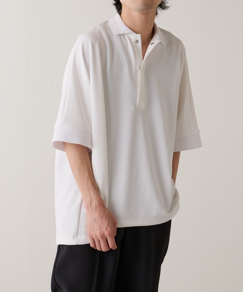 Lui's（ルイス）の「Big POLO(ビッグポロシャツ)（Tシャツ/カットソー・メンズ・ホワイト/ブラック・FREE）」の7枚目の写真