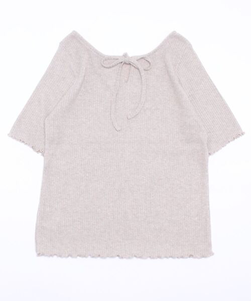 flower（フラワー）の「グリッターリボントップ（Tシャツ/カットソー・レディース・グレー/アイボリー・FREE）」の6枚目の写真
