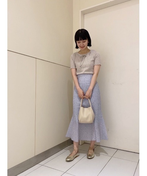 flower（フラワー）の「グリッターリボントップ（Tシャツ/カットソー・レディース・グレー/アイボリー・FREE）」の15枚目の写真