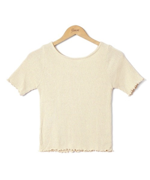 flower（フラワー）の「グリッターリボントップ（Tシャツ/カットソー・レディース・グレー/アイボリー・FREE）」の21枚目の写真