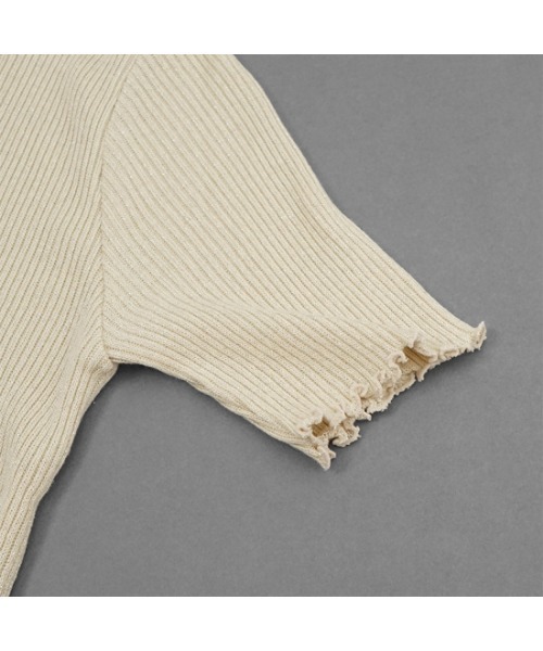 flower（フラワー）の「グリッターリボントップ（Tシャツ/カットソー・レディース・グレー/アイボリー・FREE）」の7枚目の写真