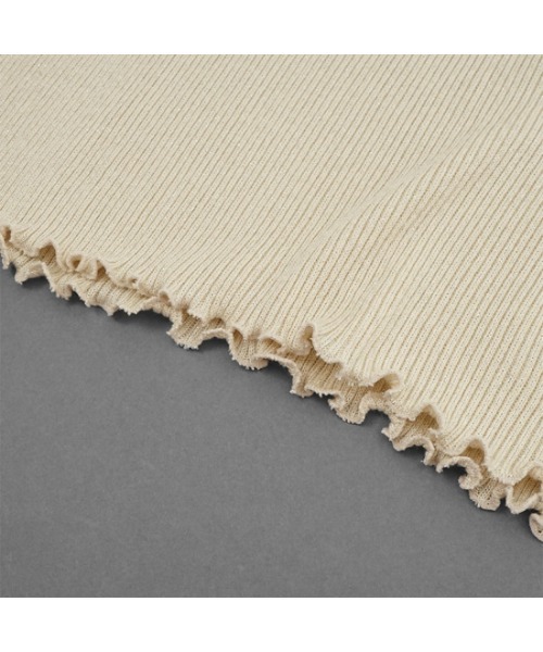 flower（フラワー）の「グリッターリボントップ（Tシャツ/カットソー・レディース・グレー/アイボリー・FREE）」の8枚目の写真