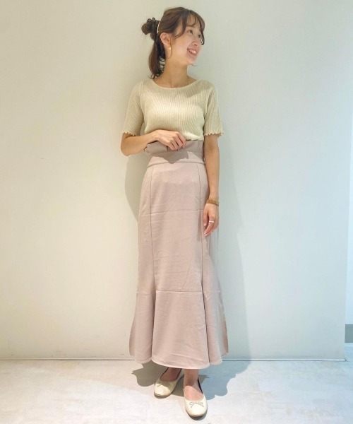 flower（フラワー）の「グリッターリボントップ（Tシャツ/カットソー・レディース・グレー/アイボリー・FREE）」の5枚目の写真