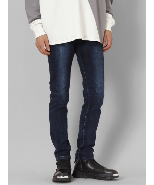 semantic design(セマンティックデザイン)の「セマンティックデザイン ハイパーストレッチ スキニーデニム(デニムパンツ・メンズ・ブラック/ネイビー・MEDIUM/LARGE/X-LARGE/S)」の2枚目の写真