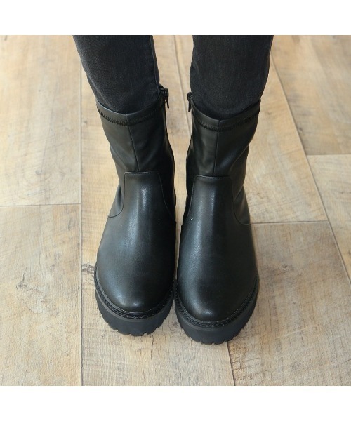 Fin（フィン）の「タンクソールストレッチブーツ【低反発スポンジ入り】（ブーツ・レディース・ブラック/ブラウン/ブラック系その他・LL/S/M/L）」の12枚目の写真