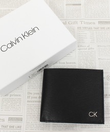 Calvin Klein（カルバン・クライン）の「RFiD CK ワンポイントロゴ 2つ折りレザーウォレット 財布（財布）」
