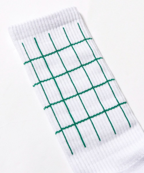 Guess（ゲス）の「GUESS/ゲス LUIS LOGO SOCKS ソックス（ソックス/靴下・メンズ・ホワイト×グリーン・ONE SIZE）」の4枚目の写真