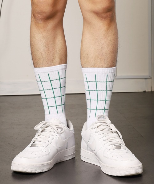 Guess（ゲス）の「GUESS/ゲス LUIS LOGO SOCKS ソックス（ソックス/靴下・メンズ・ホワイト×グリーン・ONE SIZE）」の9枚目の写真