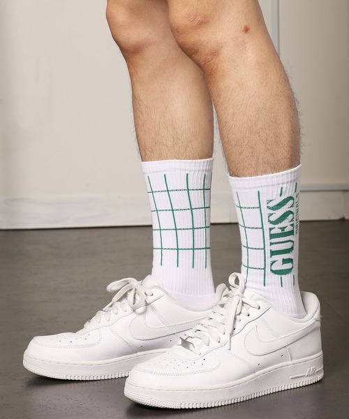 Guess（ゲス）の「GUESS/ゲス LUIS LOGO SOCKS ソックス（ソックス/靴下・メンズ・ホワイト×グリーン・ONE SIZE）」の10枚目の写真