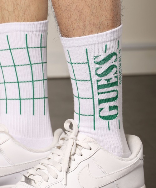 Guess（ゲス）の「GUESS/ゲス LUIS LOGO SOCKS ソックス（ソックス/靴下・メンズ・ホワイト×グリーン・ONE SIZE）」の11枚目の写真