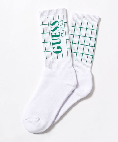 Guess（ゲス）の「GUESS/ゲス LUIS LOGO SOCKS ソックス（ソックス/靴下・メンズ・ホワイト×グリーン・ONE SIZE）」の8枚目の写真