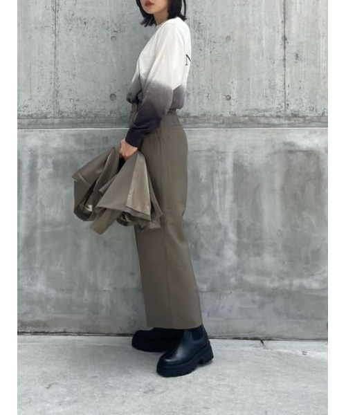 THROW by SLY（スローバイスライ）の「AOR x THROW LOGO L/S TOPS エーオーアール スロー ロゴ ロングスリーブ Tシャツ（Tシャツ/カットソー・レディース・ブラウン/グレー・FREE）」の6枚目の写真