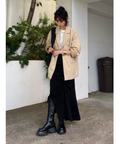 THROW by SLY（スローバイスライ）の「AOR x THROW LOGO L/S TOPS エーオーアール スロー ロゴ ロングスリーブ Tシャツ（Tシャツ/カットソー・レディース・ブラウン/グレー・FREE）」の10枚目の写真