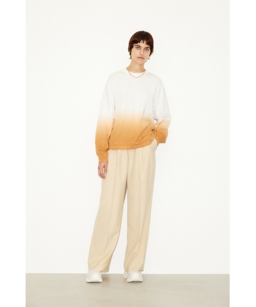 THROW by SLY（スローバイスライ）の「AOR x THROW LOGO L/S TOPS エーオーアール スロー ロゴ ロングスリーブ Tシャツ（Tシャツ/カットソー・レディース・ブラウン/グレー・FREE）」の21枚目の写真