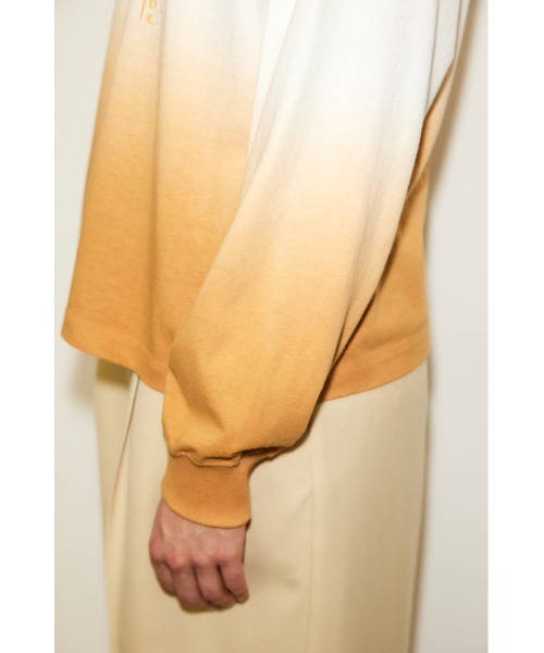 THROW by SLY（スローバイスライ）の「AOR x THROW LOGO L/S TOPS エーオーアール スロー ロゴ ロングスリーブ Tシャツ（Tシャツ/カットソー・レディース・ブラウン/グレー・FREE）」の14枚目の写真