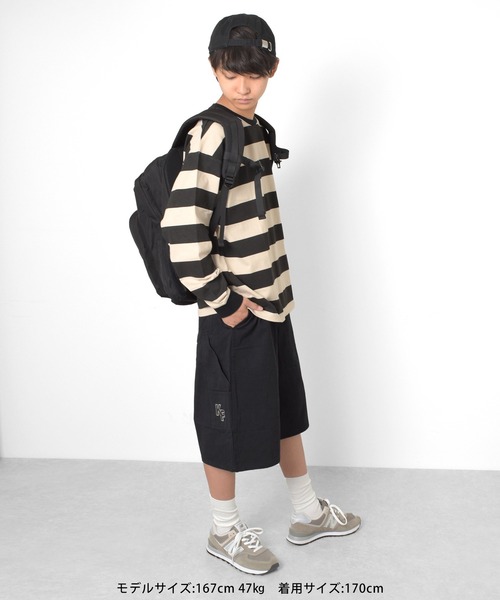 GLAZOS(グラソス)の「ツイル・ペインタービッグハーフパンツ(その他パンツ・キッズ・カーキ/ブラック/ベージュ・170cm/160cm/140cm/150cm)」の10枚目の写真