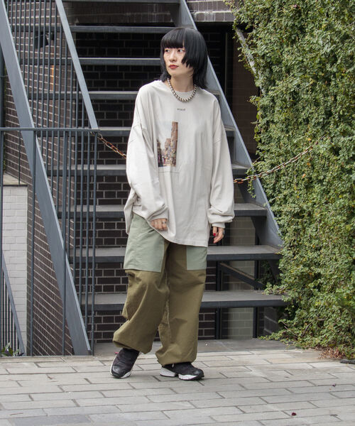 GLOSTER（グロスター）の「【GLOSTER/グロスター】TRIPPY グラフィックロンT フォトT（Tシャツ/カットソー・メンズ・ホワイト系その他/ホワイト系その他2/ライトグレー/サックスブルー・M/L）」の8枚目の写真