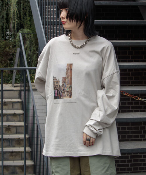 GLOSTER（グロスター）の「【GLOSTER/グロスター】TRIPPY グラフィックロンT フォトT（Tシャツ/カットソー・メンズ・ホワイト系その他/ホワイト系その他2/ライトグレー/サックスブルー・M/L）」の11枚目の写真