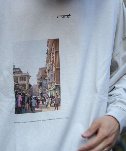 GLOSTER（グロスター）の「【GLOSTER/グロスター】TRIPPY グラフィックロンT フォトT（Tシャツ/カットソー・メンズ・ホワイト系その他/ホワイト系その他2/ライトグレー/サックスブルー・M/L）」の14枚目の写真