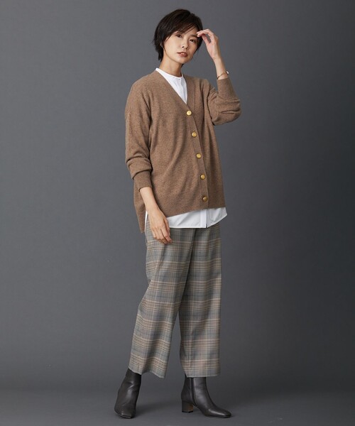 J.PRESS(ジェイプレス)の「【洗える】PL/Visストレッチチェック セミワイド パンツ(その他パンツ・レディース・グレー系3・11/9/13/7)」の10枚目の写真