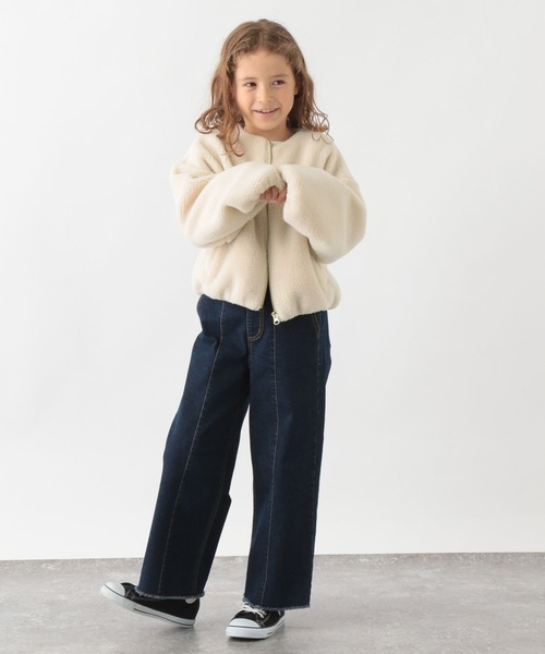 GLOBAL WORK（グローバルワーク）の「フワモコボアZIPブルゾン/295079（ブルゾン・キッズ・パープル/アイボリー/モカ/ライトパープル・110cm/100cm/120cm/130cm/140cm/150cm/160cm）」の19枚目の写真