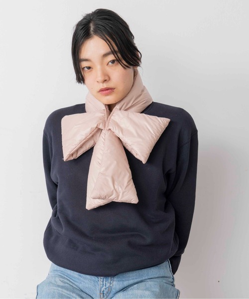 Casselini(キャセリーニ)の「Casselini(キャセリーニ)パデットリボンティペット(マフラー・レディース・ブラック/オフホワイト/ピンク/グリーン・FREE)」の10枚目の写真