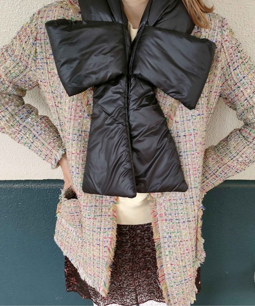 Casselini(キャセリーニ)の「Casselini(キャセリーニ)パデットリボンティペット(マフラー・レディース・ブラック/オフホワイト/ピンク/グリーン・FREE)」の16枚目の写真