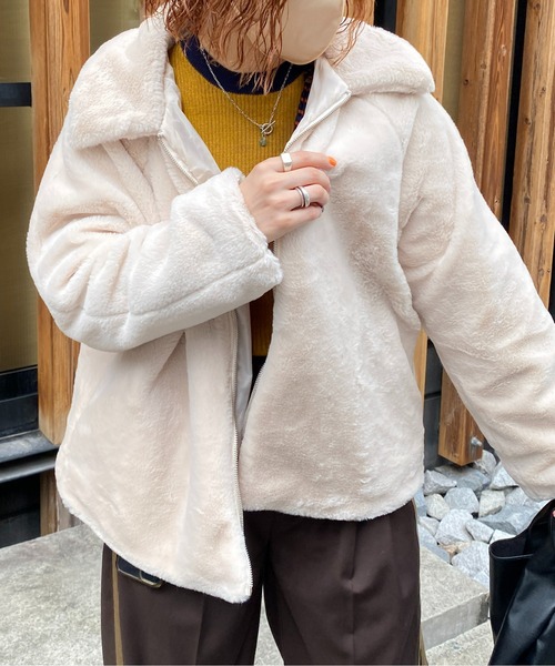 CPCM（シーピーシーエム）の「襟付きファーブルゾン（ブルゾン）」 - WEAR